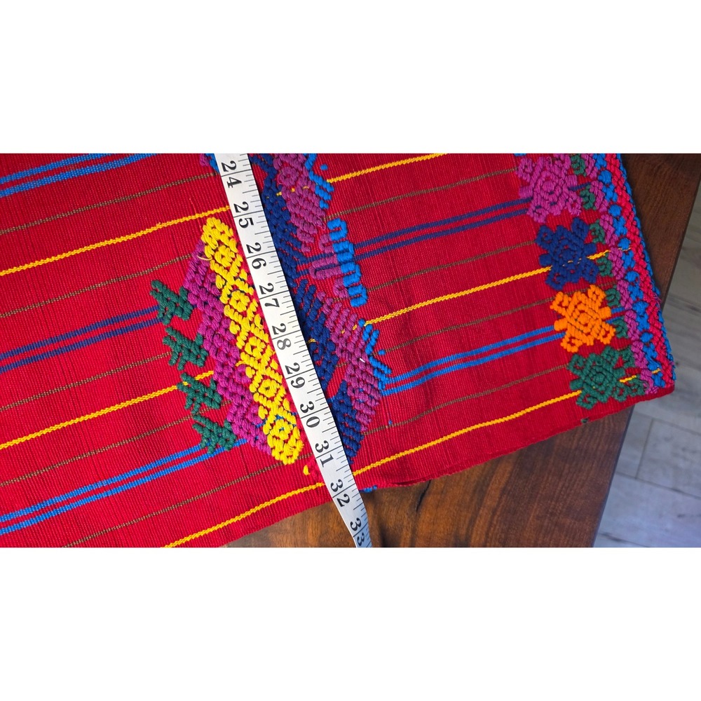 Vintage Guatemalan Huipil Handwoven Embroidered Mayan Boho Textile - Picture 4 of 8
